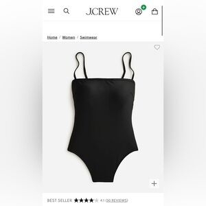 NWT J. Crew squareneck one-piece swimsuit